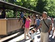 Maďarsko - Lillafured - nádraží a vagóny úzkokolejky