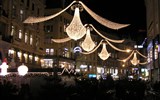 Umělecká Vídeň a advent, výstavy umění - Rakousko - Vídeň - adventní ulice plné světel