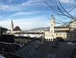 Salzburg, pohled na centrum města z hradu.