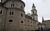 Barevný víkend v Salcbursku, Berchtesgaden a Orlí hnízdo - Rakousko - Salzburg, katedrála, za.l 774 - románská bazilika, po požáru 1598 přestavěna renesančně
