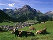 Rakousko - Lech am Arlberg - uprostřed hor a pastvin