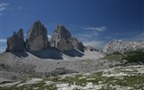Dolomity, Cortina d´Ampezzo - Itálie Dolomity - Tre Cime (německy Drei Zinnen), nejvyšší bod 2.999 m