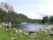 týdny v horách 2012 - Slovinsko - Julské Alpy - Dvojno jezero, zde se vyskytuje mýtické zvíře Zlatorog, kamzík se zlatými rohy.