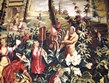 Německo - Mnichov - Královský palác, tapisérie Sklizeň ananasů, manufaktura v Beauvais, 1720-30 s typickými jihočínskými motivy