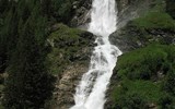 Ötztalské údolí s kartou a termály 2019 - Rakousko - Tyrolsko - vodopád Stuibenfall