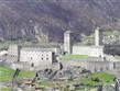 Švýcarsko - Bellinzona - hrad Castelgrande, jeden ze 3 hradů kolem města které jsou od roku 2000 památkou UNESCO