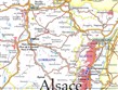 Francie - mapka vinařského kraje Alsasko