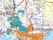 Francie - mapka vinařské oblasti Provence a údolí Rhony