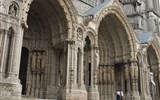Chartres - Francie - Chartres, katedrála, Severní portál s výjevy ze Starého zákona
