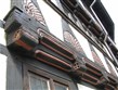 Německo - Harz - Quedlinburg, detaily hrázdění, typický motiv dolnosaské renesance