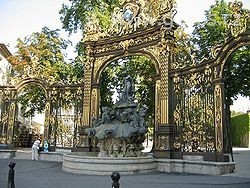Nancy - Neptunova fontána na náměstí Stanislas