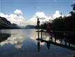 Relaxace v lázních, víno a slavnosti - Slovinsko - Julské Alpy - jezero Bohinj, podvečer a rybář