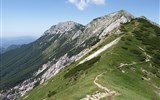 Slovinsko, hory, moře a slavnost Kravi bal 2018 - Slovinsko - Julské Alpy - sedlo Vraca