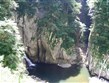 Slovinsko - Škocjanské jeskyně, ponorná řeka Reka na dně Velké Doliny