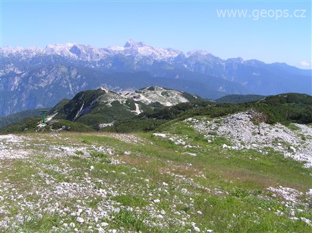 Slovinsko - Julské Alpy - Triglav, nejvyšší hora Slovinska a Julských Alp, 2864 m, pojmenován podle trojhlavého boha Triglava - nebe, země a podzemní říše
