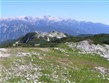 Slovinsko - Julské Alpy - Triglav, nejvyšší hora Slovinska a Julských Alp, 2864 m, pojmenován podle trojhlavého boha Triglava - nebe, země a podzemní říše