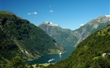 Zájezdy s turistikou - Skandinávie -  Norsko - Geiranger, ledovcový fjord 15 km dlouhý