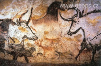 Francie - Perigord - Lascaux, zhruba 15.000 let staré jeskynní malby.
