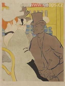Francie - Albi - Henri de Toulouse-Lautrec, Angličané v Moulin Rouge, 1892