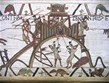Francie - Normandie - Bayeux, detail z tapisérie s obléháním hradu Dinan