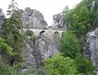 Německo - NP Saské Švýcarsko - Bastei, most z roku  1851 s výhledy