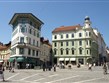 Balkánské země -  Slovinsko - Julské Alpy - Prešernov trg obklopený budovami ve stylu Art Noveau 