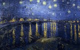 Adventní Amsterdam a festival světel 2017 - Vincent van Gogh, Hvědná noc nad Rhonou, 1888