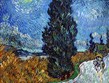 Vincent van Gogh, Cesta s cypřiši a hvězdami, 1890