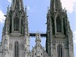 Německo - Regensburg - průčelí gotické kattedrály z let 1275-1634