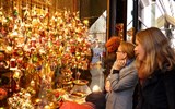 Adventní Graz vlakem Railjet - Rakousko - Štýrský Hradec - výlohy plné vánočních ozdob