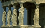 Památky UNESCO - Řecko a ostrovy - Řecko - Athény - Akropolis, Erechteion, 421-406 př.n.l, sochy karyatid