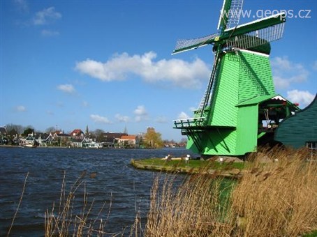 Holandsko - Zaanse Schans, skanzen historické holandské vesnice