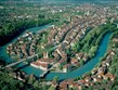 Švýcarsko - Bern - letecký pohled na historické centrum hlavního města země