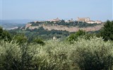 Gastronomie Itálie - Itálie - Toskánsko - Orvieto uprostřed vinic a olivovníků