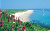 Normanské ostrovy Jersey a Guernsey letecky - Anglie - Guernsey - pláž Herm