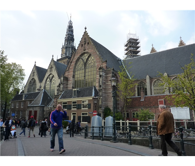 Amsterdam, advent a festival světel - Holandsko - Amsterdam, Oude Kerk, z 13.stol, přestavován 1330-1571
