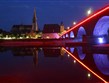 Německo - Regensburg - slavnostně osvícený Starý most