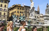 Florencie, Siena, Lucca -  poklady Toskánska letecky 2019 - Itálie - Florencie - Fontana di Nettuno