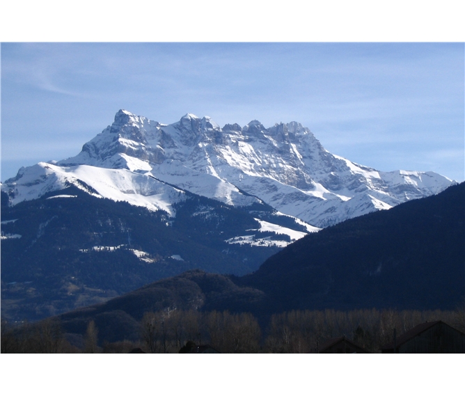 Savojské Alpy s kartou - Francie - Savojské Alpy - vrchol Dents du Midi