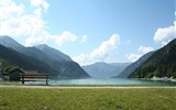 Zillertálské Alpy s kartou - Rakousko - jezero Achensee