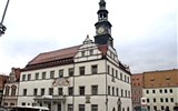 Krásy a památky Saska - Německo - Pirna, radnice, postavena 1396, přestavěna renesančně 1555-6