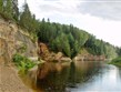 Lotyšsko - NP Gauja - Orlí skály nad řekou Gauja