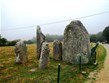 Francie - Bretaň - Carnac, jen místy se menhiry shluknou do hloučku, aby cosi probraly