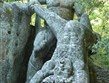 Itálie - Lazio - Bomarzo - Sacro Bosco - boj obrů inspirovaný Ariostovým L´Orlando Furioso