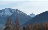 Wellness pod Grossglocknerem s kartou - Rakousko - podzim pod vzdáleným vrcholem Grossglockneru