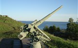 Helsinki - Finsko - Helsinky - Suomenlinna, kanón Bofors 76 mm