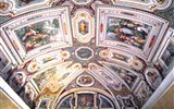 Zahrady krajů Lazio a Umbrie, Den květin ve Viterbu - Itálie - Lazio - Vila Farnese, Sala dei Filosofi, T.Zucari, 1563-5, vpravo kázání Krista Janu Křtiteli