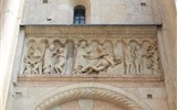Modena - Itálie - Modena - katedrála, Stvoření Adama, Stvoření Evy z Adamova žebra, Strom poznání