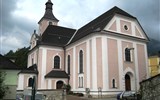 Za krásami Horního Rakouska - Rakousko - Ebensee - barokní Pfarrkirche, 1726