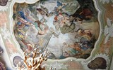 Malopolsko, Krakov, Wroclaw a léto v Beskydech - Polsko - Ksiąž - Maximiliánův sál, strop.malba s Pegasem, Athénou a 9 můz, 1732